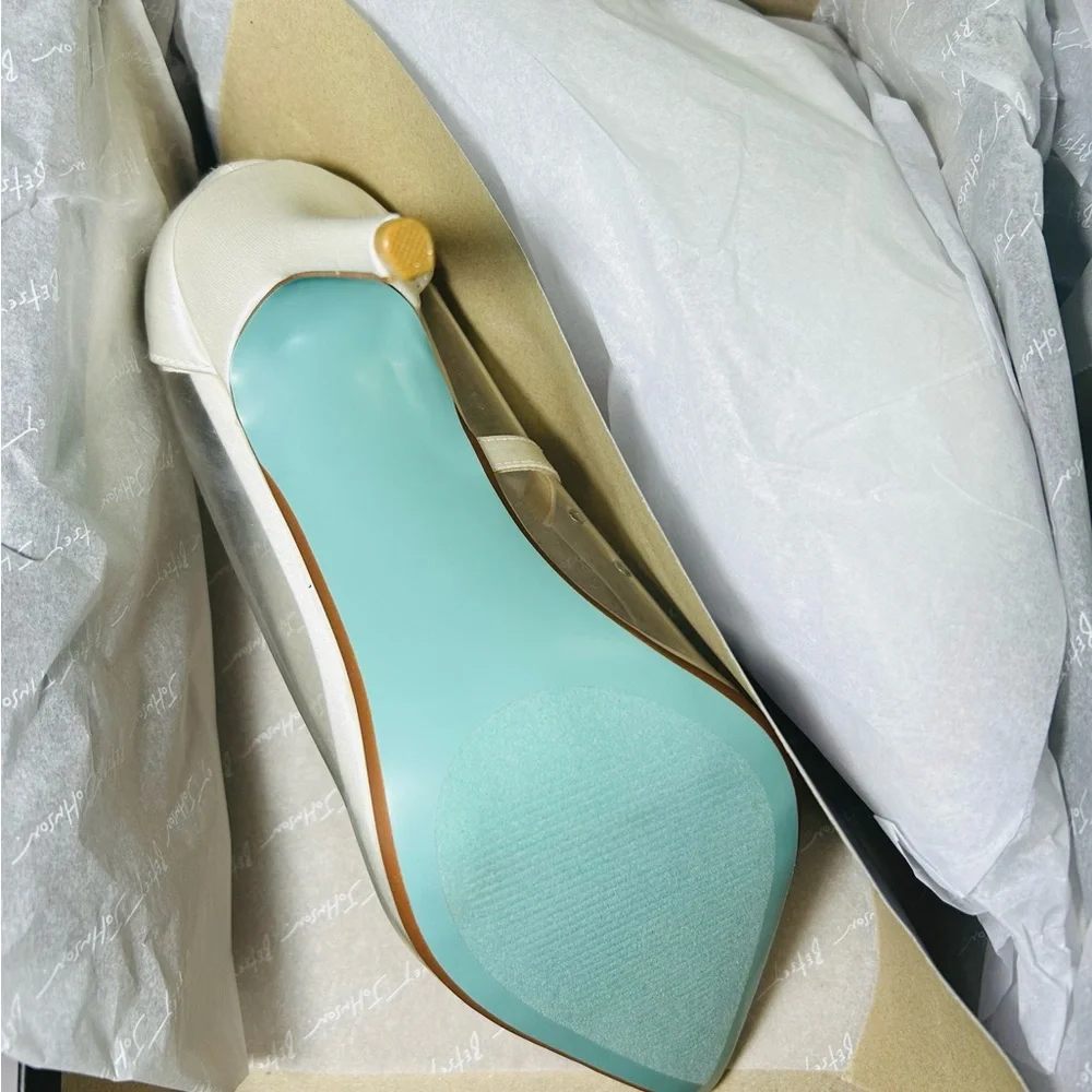 Betsey Johnson Clear and Silver Embellished Pumps - Picture 6 of 8
